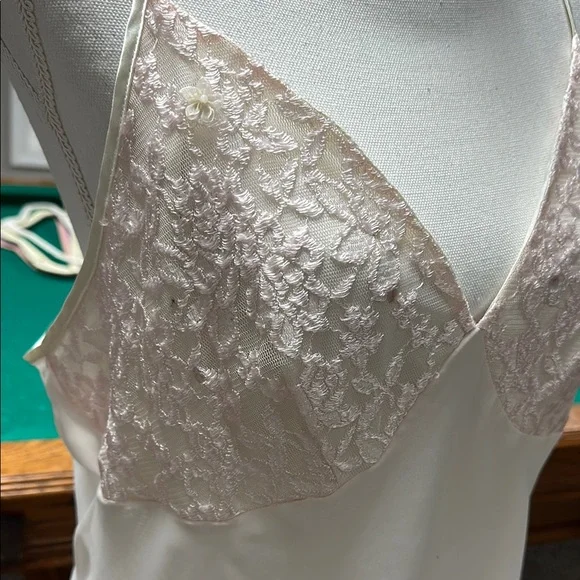 Elegant Cream Lace Slip Dress - Picture 2 of 4